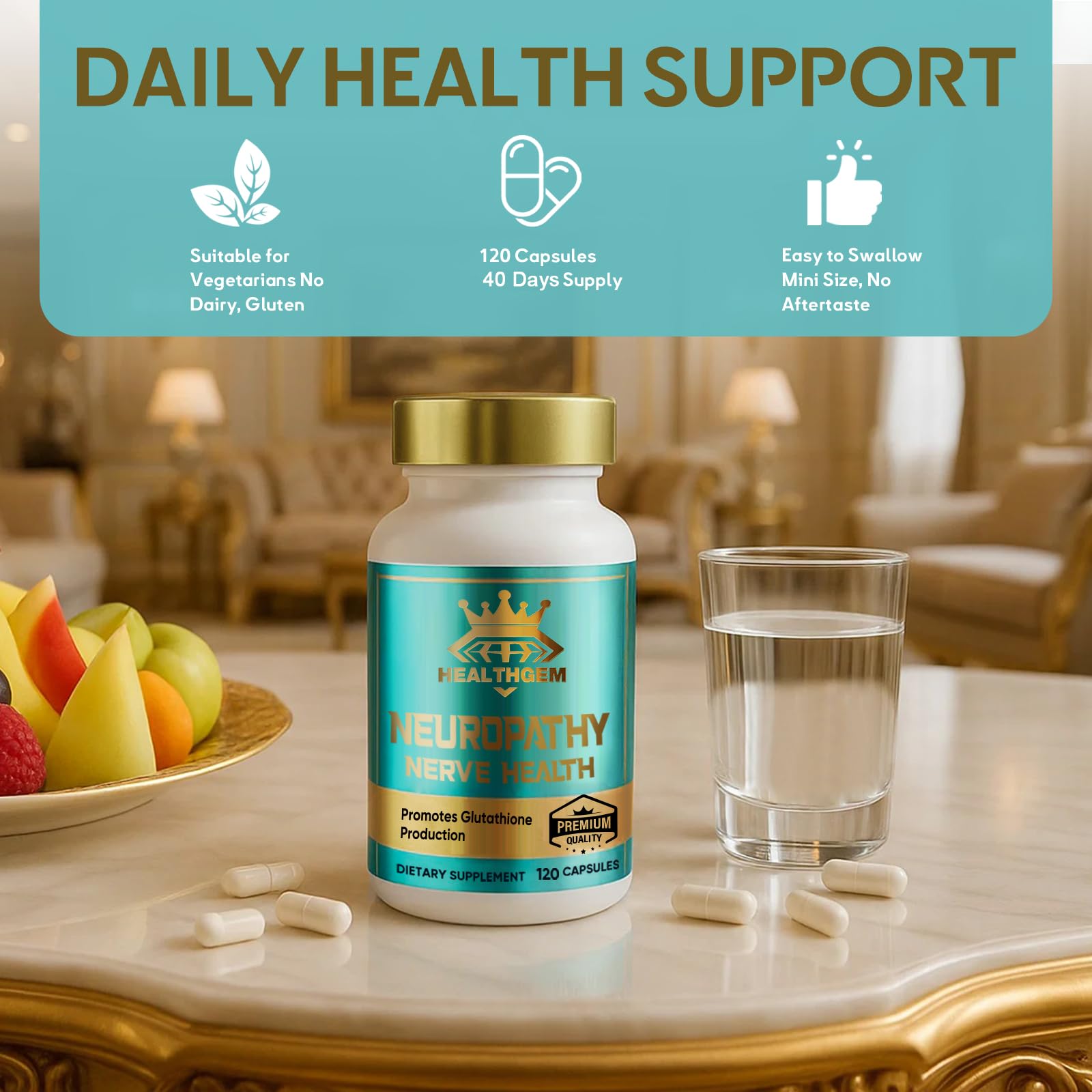 HEALTHGEM product on desk promotes consistent daily routine