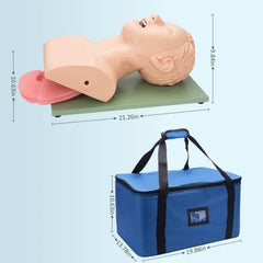 Healthible intubation model includes monitor and alarm for error awareness training.