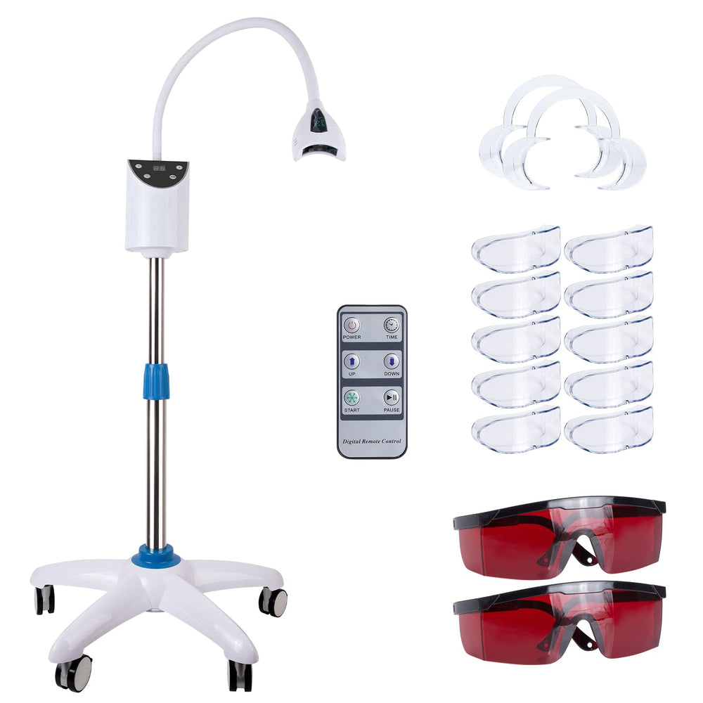 Healthible Teeth Whitening Lamp on adjustable stand for precise, comfortable sessions