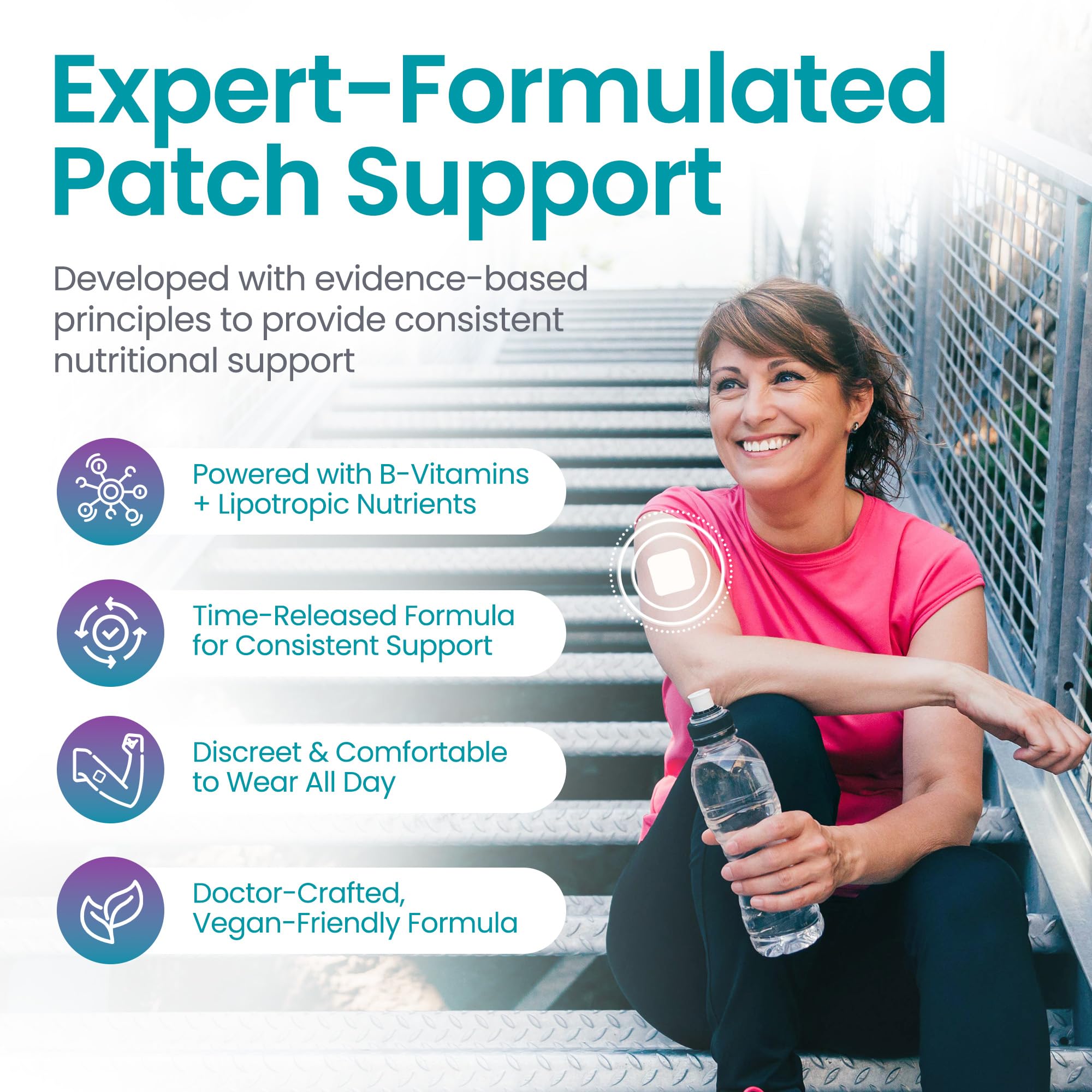 Healthogenics LipPatch Super MIC B12 formulation delivers plant-based lipotropic vitamins.