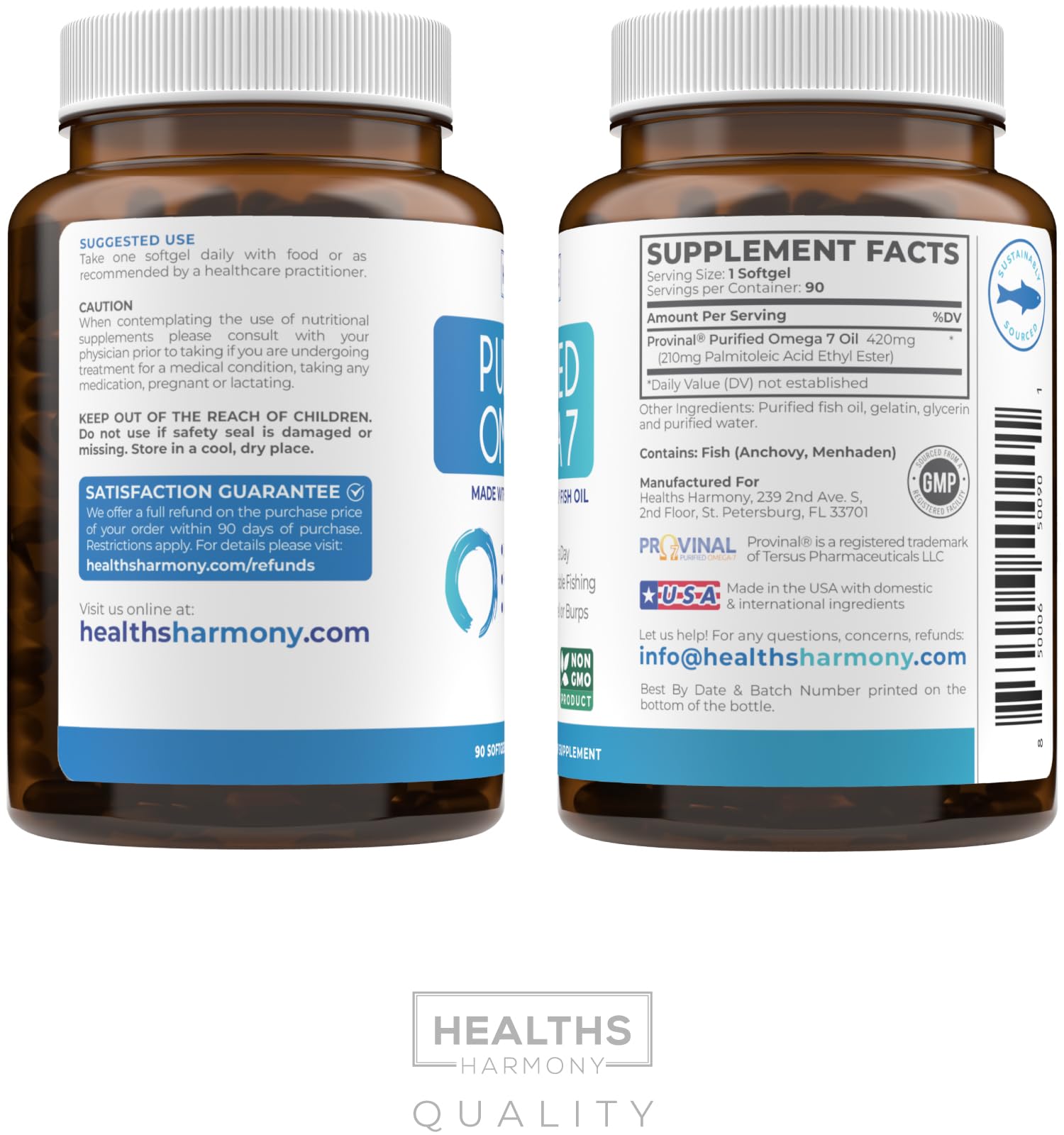 Healths Harmony Omega 7 supports general wellbeing in daily routine.