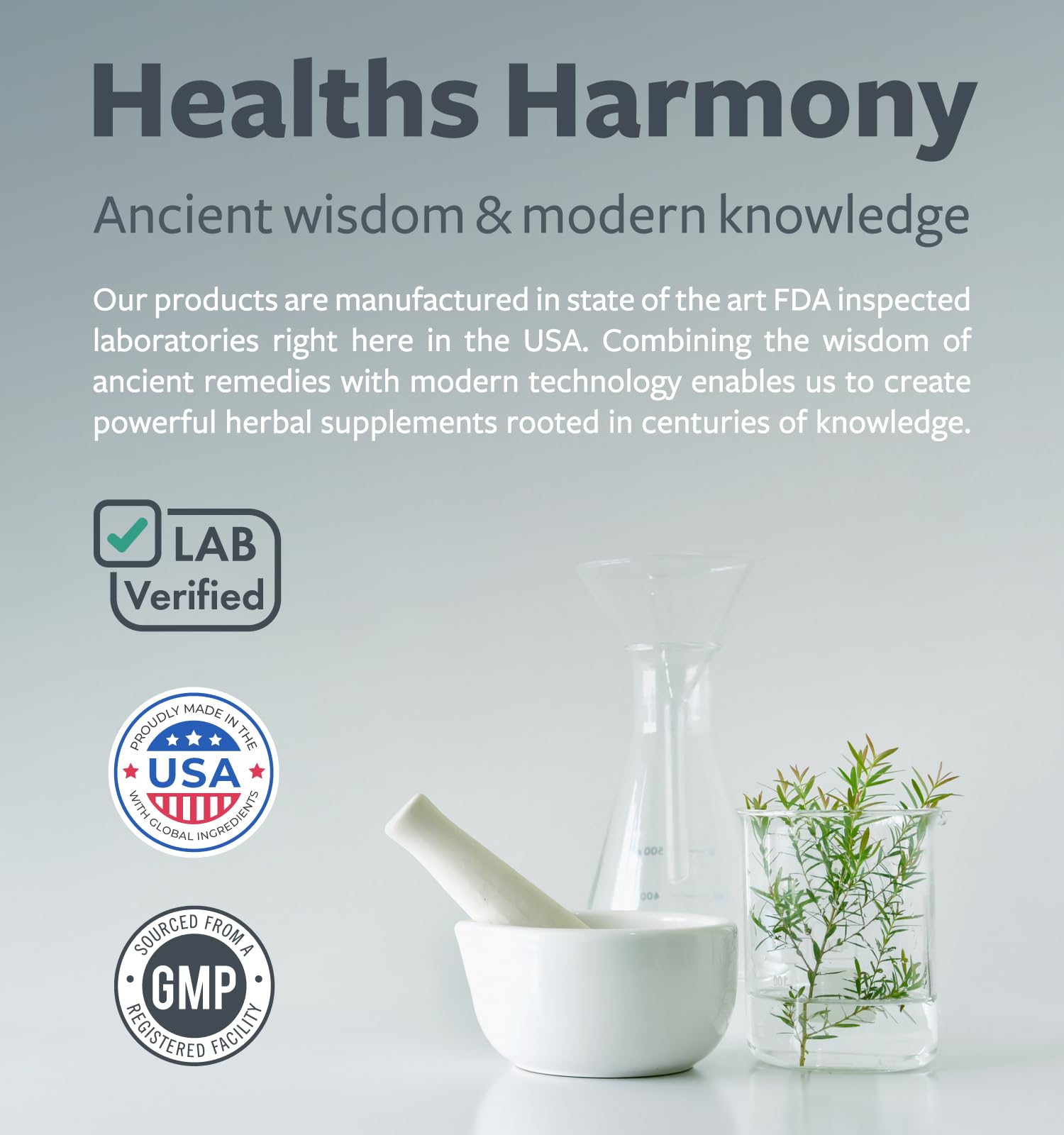 Non-GMO and vegetarian badge on Healths Harmony berberine container