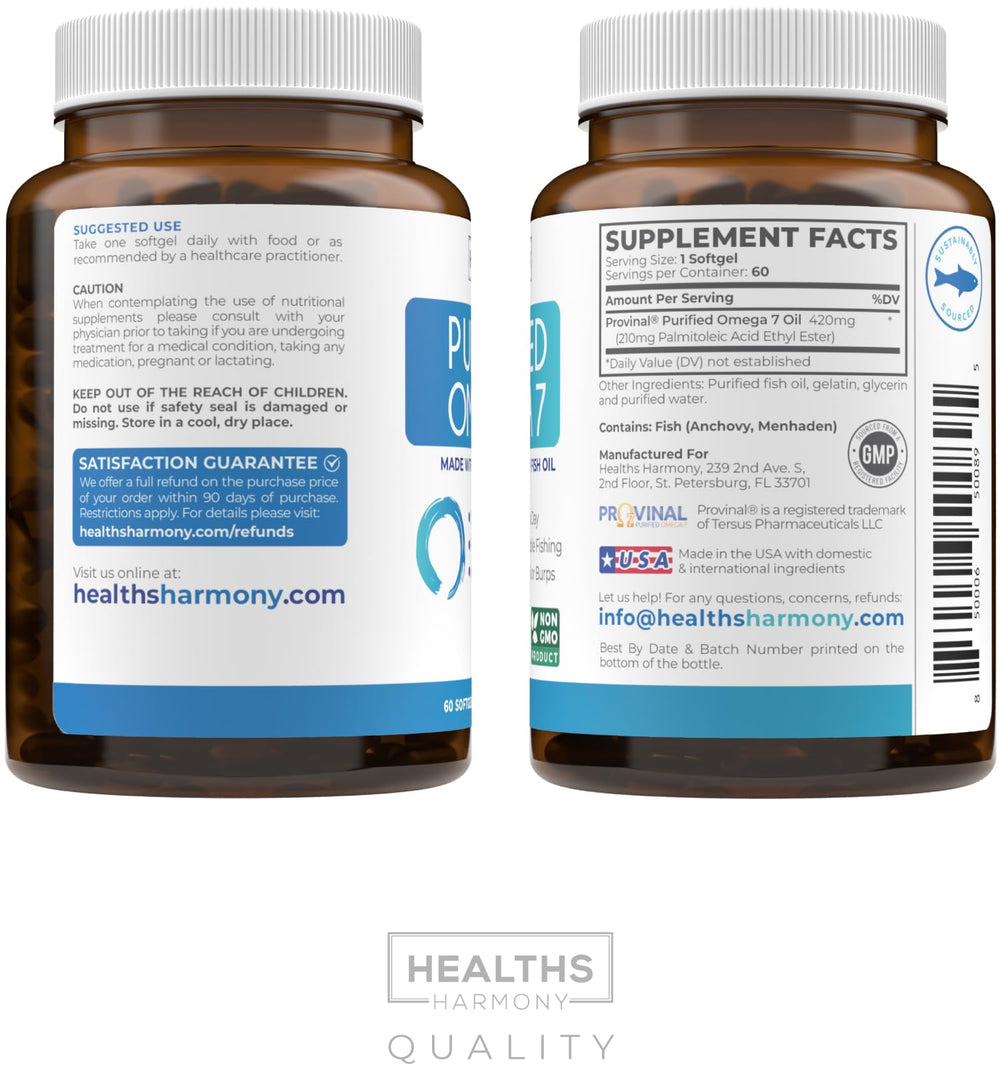 Healths Harmony Omega7 consumer-use illustration promotes daily take-and-go routine
