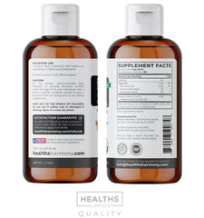 Healths Harmony vegan gluten-free non-GMO icons indicating dietary compatibility.
