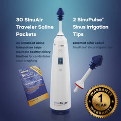Health Solutions SinuPulse Traveler rapid charging for quick setup at travel spots.