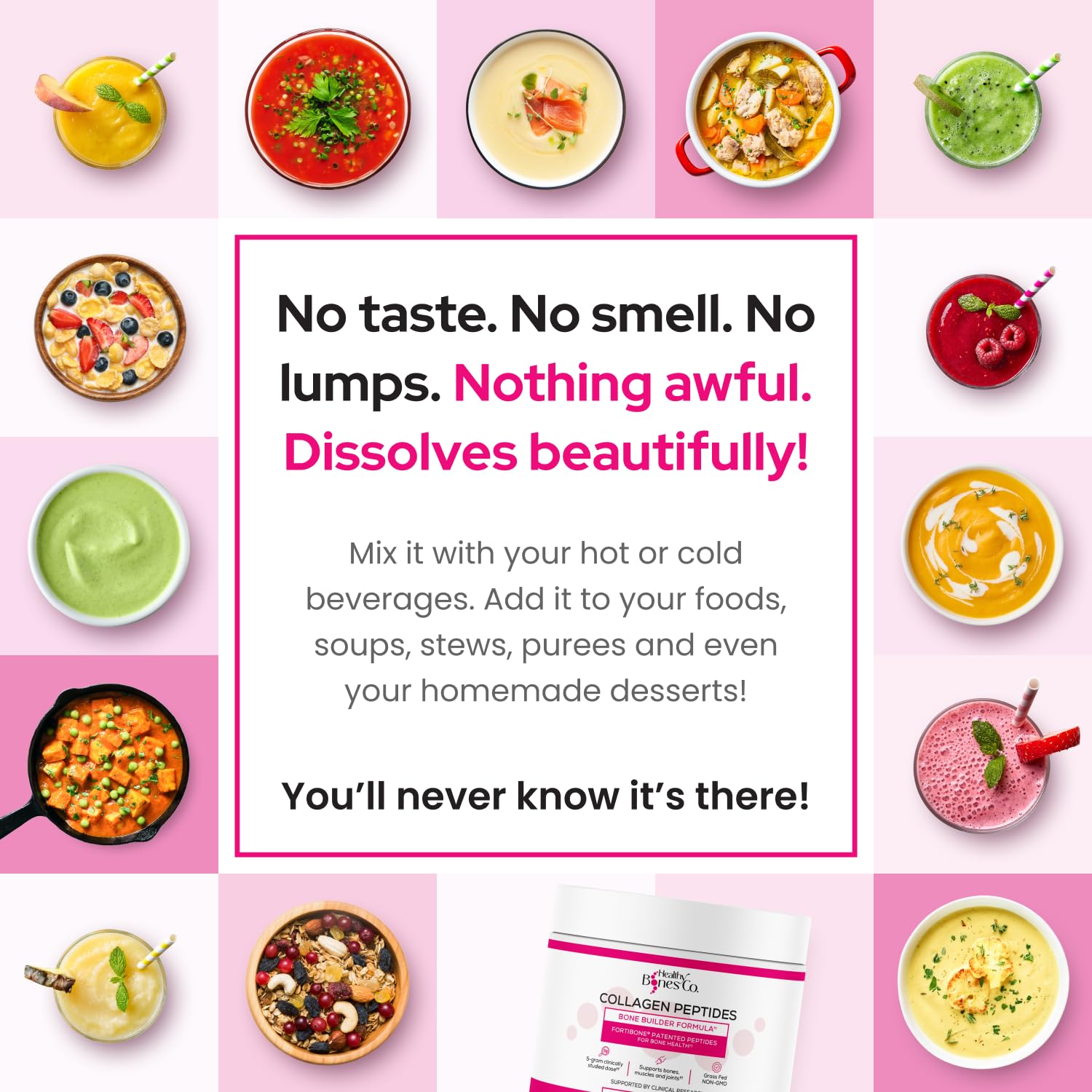 Fortibone ingredients show gluten-free, dairy-free quality.