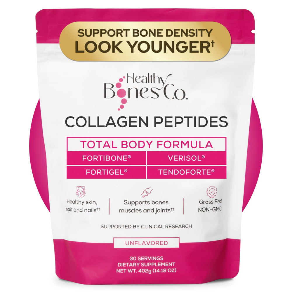Healthy Bones Co. Fortibone premium bottle for overall bone health support.