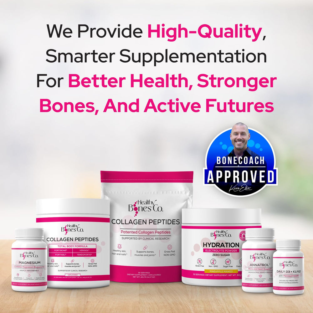 Healthy Bones Co 220 g jar on kitchen counter
