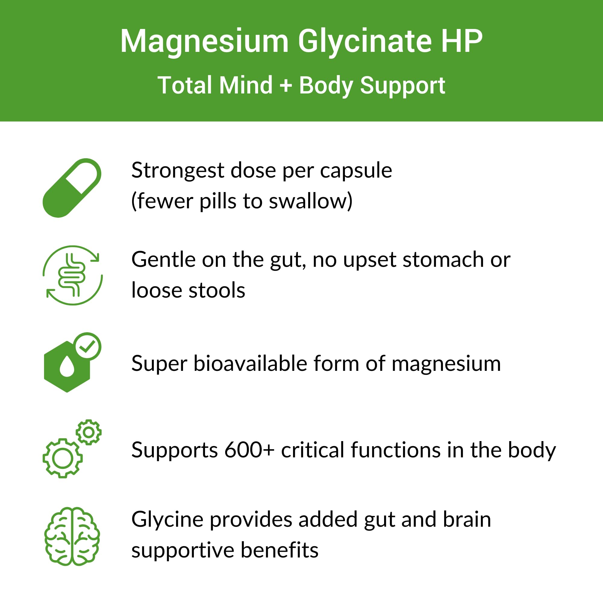 Healthy Gut Magnesium-HP capsules in hand, convenient magnesium supplementation.