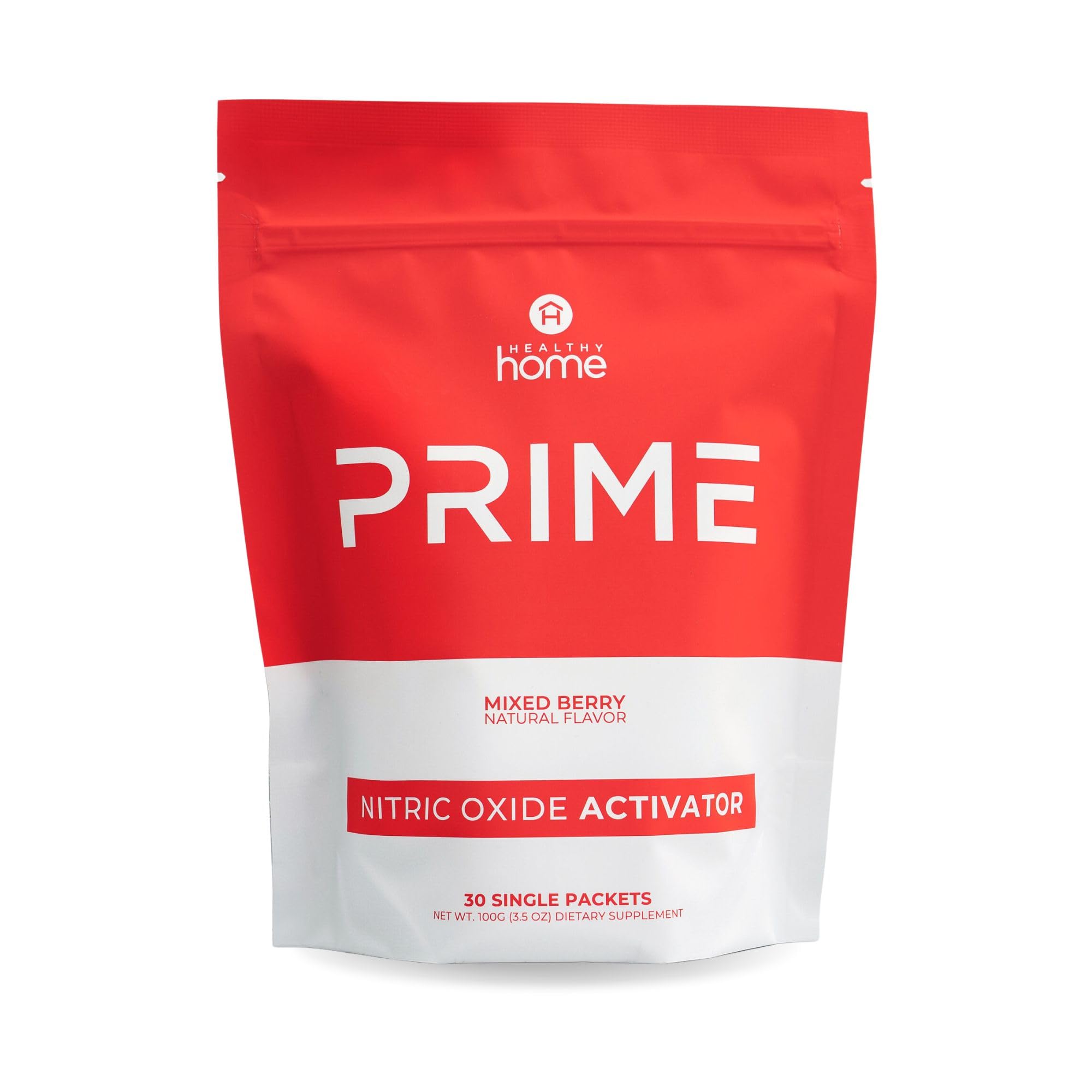 Healthy Home Prime Nitric Oxide Activator bottle supports circulation and daily vitality.