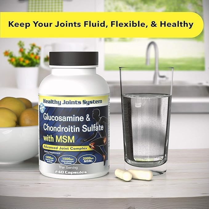 Healthy Joints System capsules close-up highlighting triple-action formula.