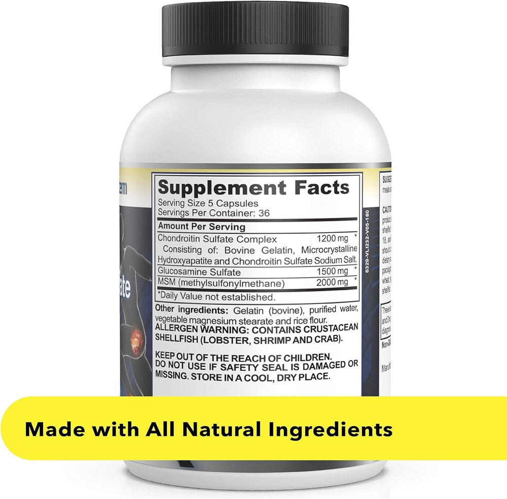 Healthy Joints System ingredients chart provides transparency on core nutrients