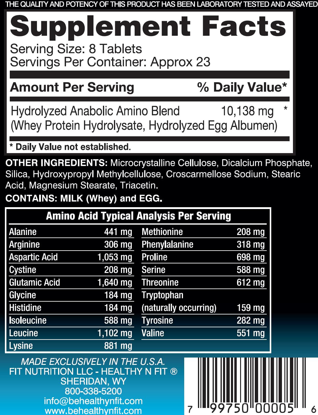 Healthy 'N Fit Amino 10,000 packaging showcases premium formula for tech-forward purity.
