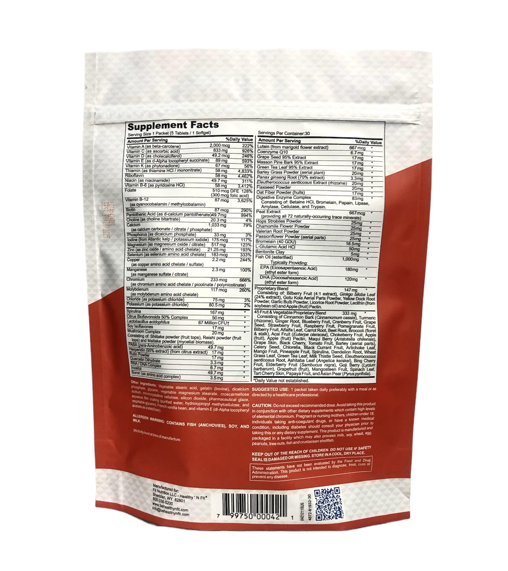 Healthy 'N Fit Nutri Pack 30-day box displaying a full monthly supply.