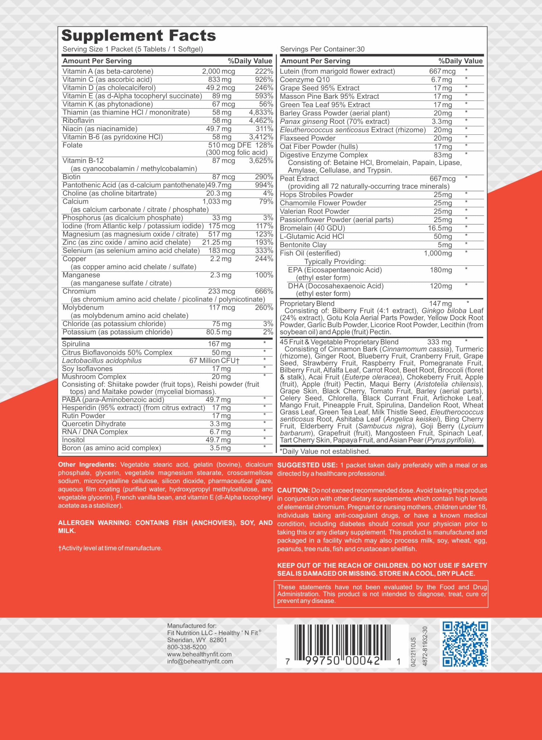 Healthy 'N Fit Nutri Pack supports an active lifestyle with daily convenient packs.