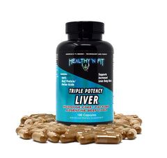 Healthy 'N Fit Triple Potency Liver bottle back highlights no fillers.