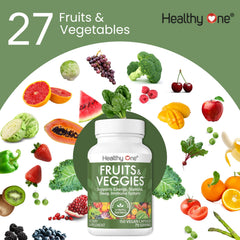Healthy One Fruits & Veggies made-in-usa banner reinforces domestic sourcing.