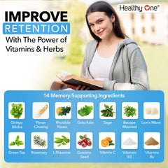 Healthy One Healthy Mind packaging on a clean desk for study focus.