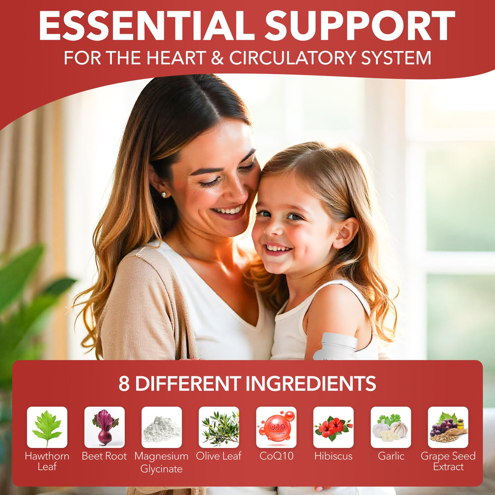 Healthy One Olive Leaf graphic implies natural support for healthy arteries.