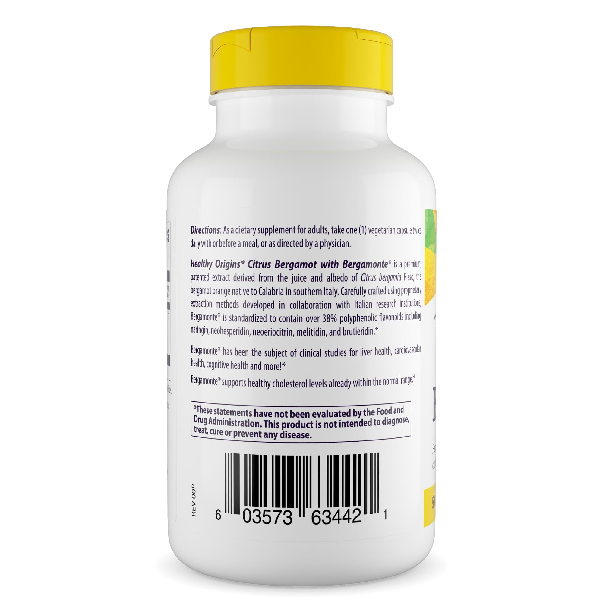 Healthy Origins Bergamonte capsules set for daily wellness with polyphenol-rich extract.