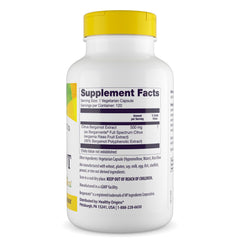 Healthy Origins Bergamonte bottle close-up emphasizing third-party tested quality.
