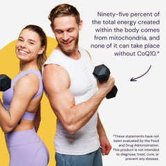 Non-GMO seal on Healthy Origins CoQ10 bottle highlighting clean sourcing.