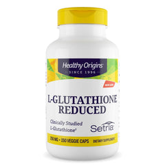 Healthy Origins L-Glutatión Setria: cápsulas para defensa antioxidante diaria.