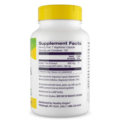 Healthy Origins Green Tea Extract capsules in daily-use setting for immune support