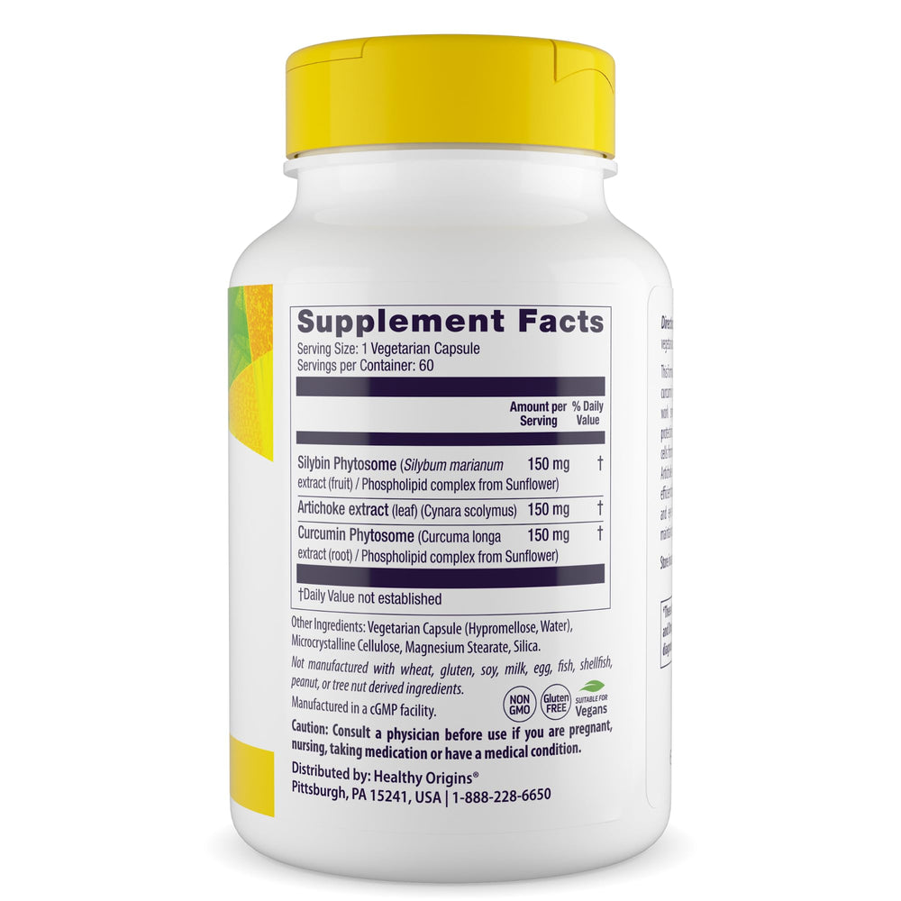 Healthy Origins Liver support capsule bottle for daily health routine