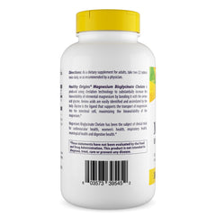 Healthy Origins magnesium bisglycinate tablets close-up suitable for bone and nerve health.