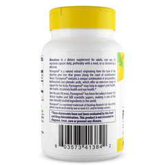 Label view highlights non-GMO vegan capsules from Healthy Origins Pycnogenol.
