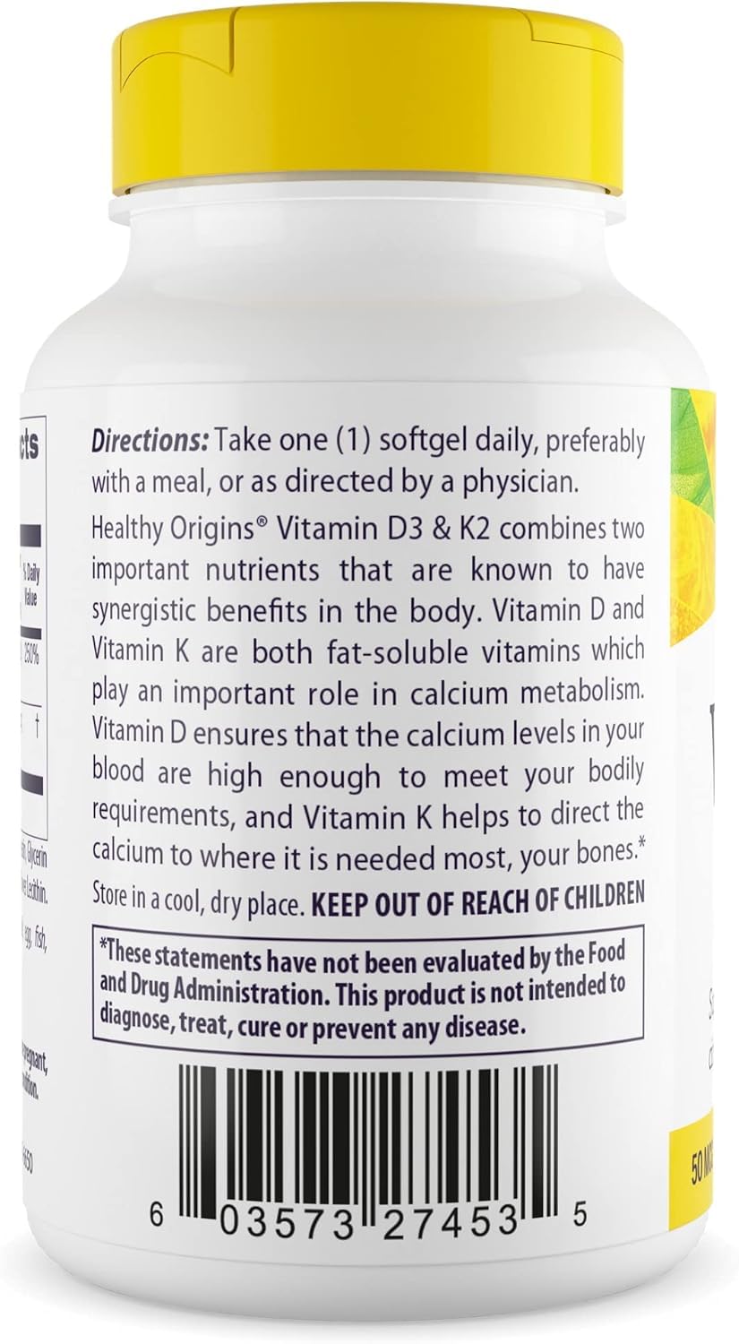 Healthy Origins softgel capsule closeup shows smooth texture for swallowing.