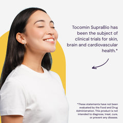 Healthy Origins Tocomin SupraBio packaging highlights red palm oil source.