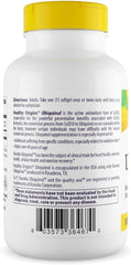Healthy Origins Ubiquinol 100 mg bottle label close-up highlighting non-GMO and gluten-free