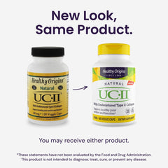 Healthy Origins UC-II non-GMO certification icon on product box.