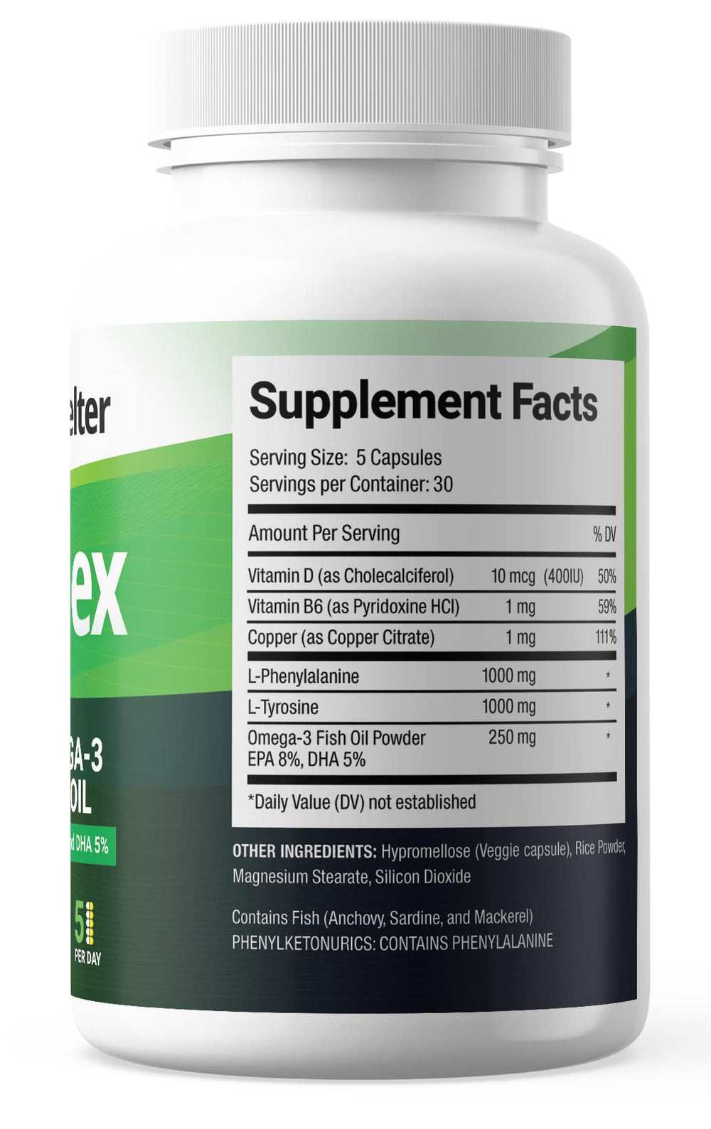 Healthy Shelter Seronex L-phenylalanine capsules linked to melanin pathways