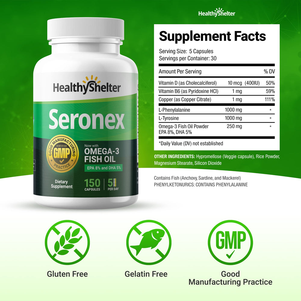 Healthy Shelter Seronex Vitamin B6 capsules for immune regulation and skin support
