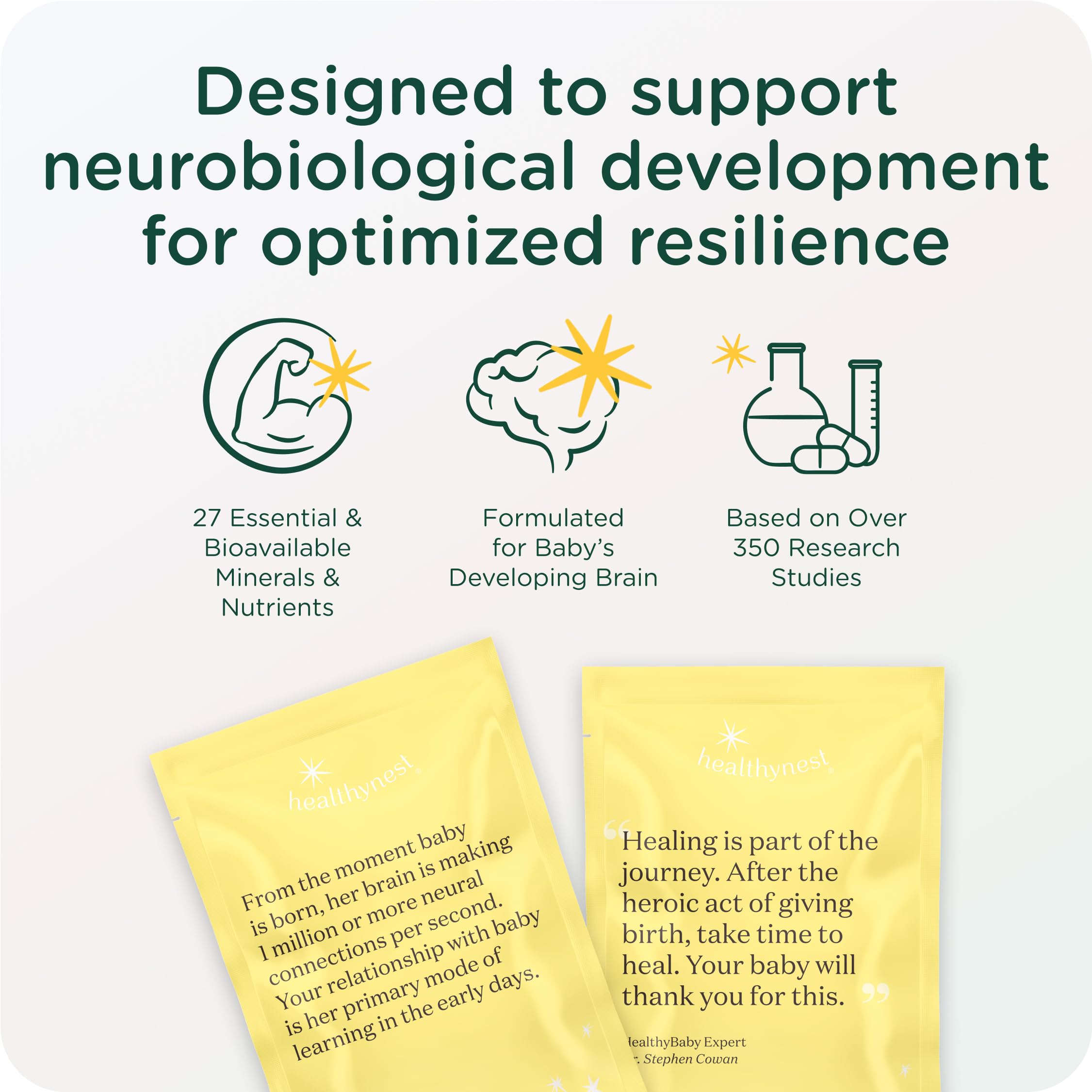 HealthyNest iron capsules emphasizing essential mineral intake for daily wellness.