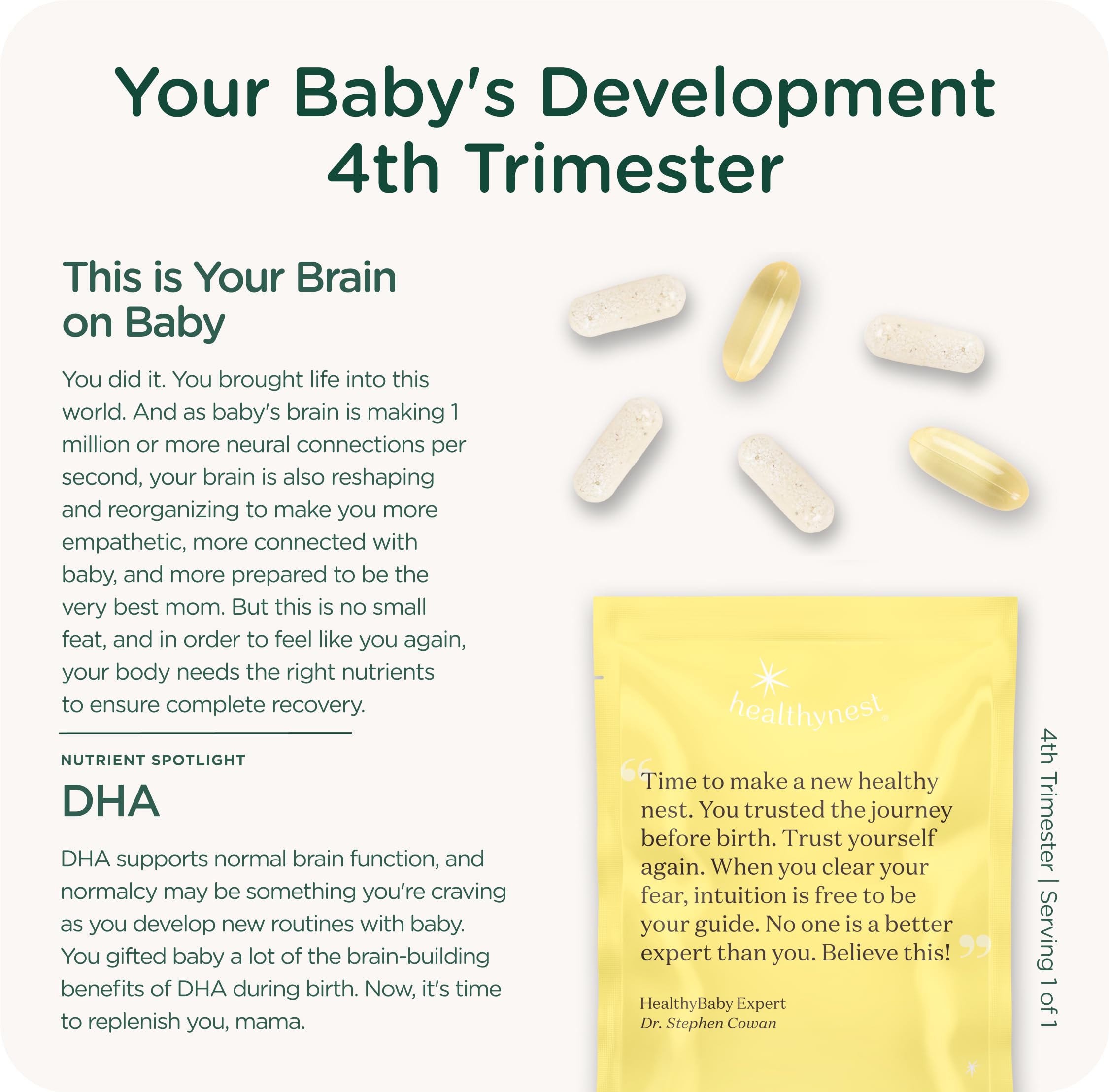 HealthyNest Non-GMO and gluten-free label on packaging for user confidence.