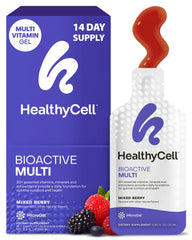 HealthyCell Bioactive Daily Liquid Multivitamin berry gel-pack ready for daily use