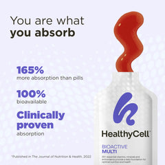 HealthyCell Bioactive Daily Pack open showing convenient gel packs for on-the-go use