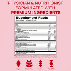 HealthyCell CoQ10 and omega-3 ingredients labeled for heart support.