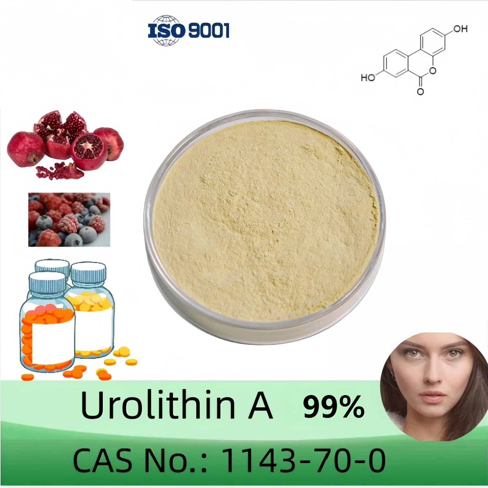 HealthyFinds Urolithin A powder scoop for precise dosing