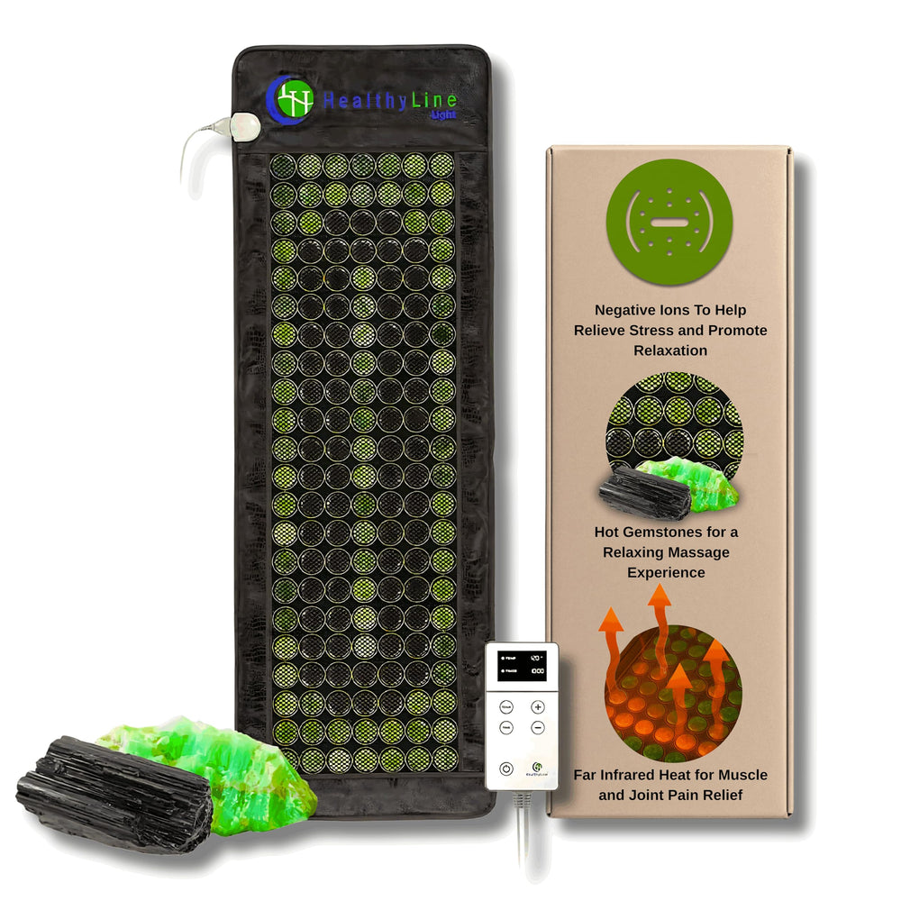 HealthyLine mat folded for travel, showing compact portability.