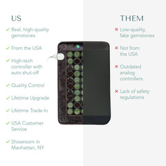 HealthyLine negative ions from gemstones enhance the session ambiance.