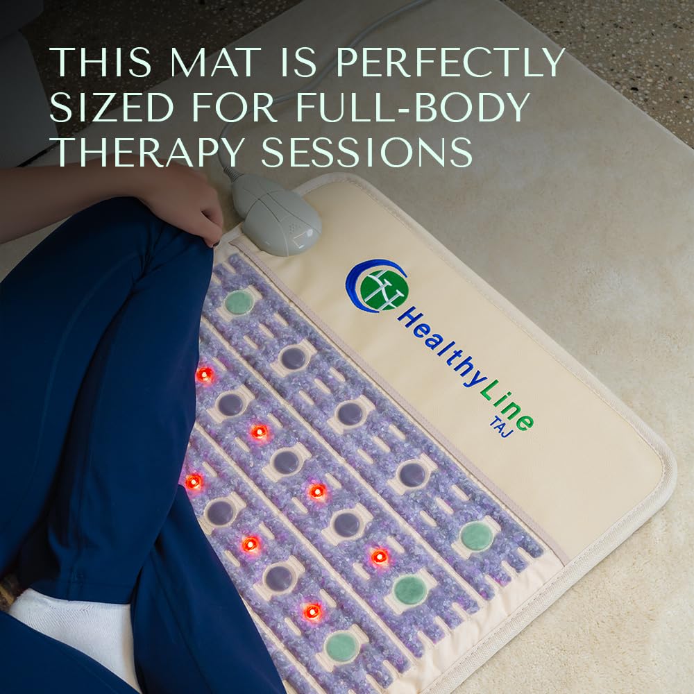 HealthyLine REMF Advanced user relaxing on the mat after activity.