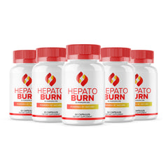 HealthyVita USA Hepato Burn bottle shows all-natural energy support for daily wellness.
