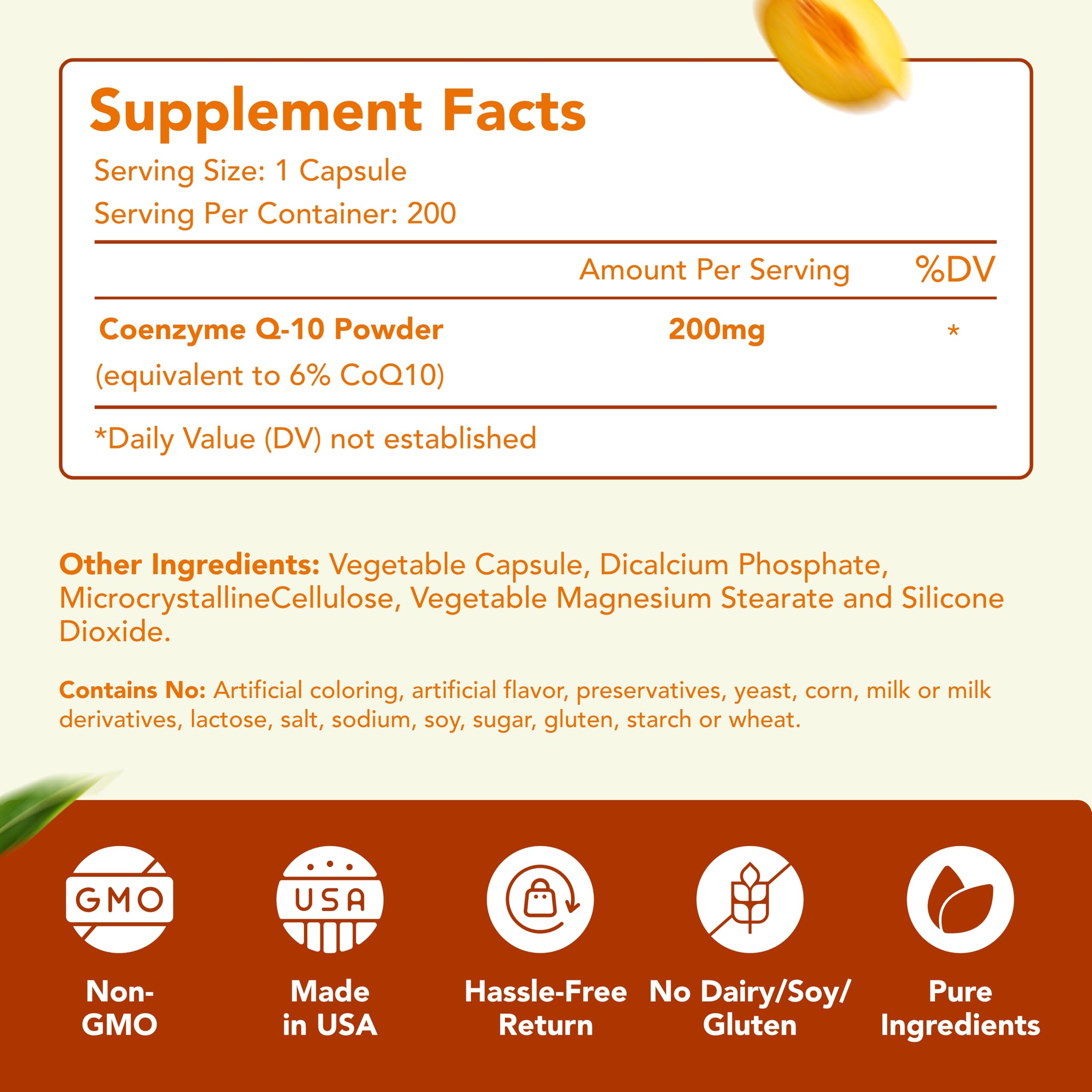 HealthyWayRx CoQ10 capsules closeup showing convenient daily softgel capsules.