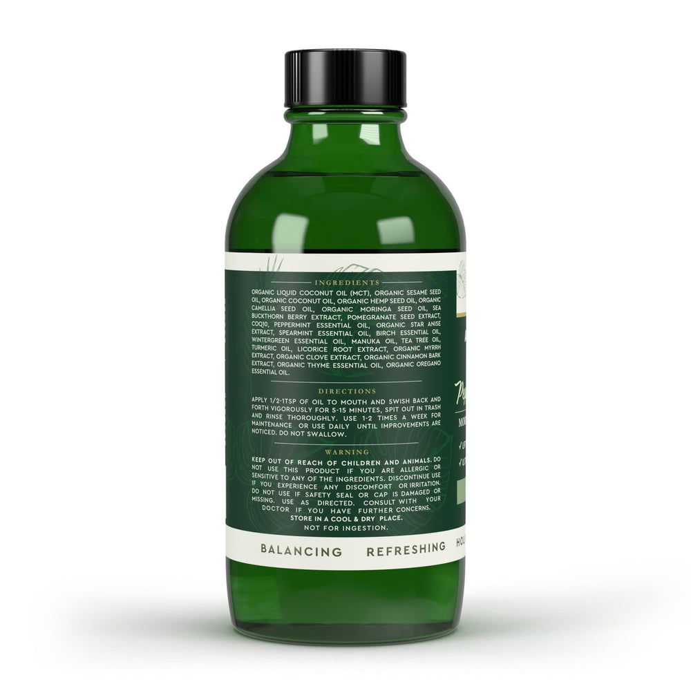 Heart Tone Botanicals natural, fluoride-free formula bottle supports daily holistic mouth care.