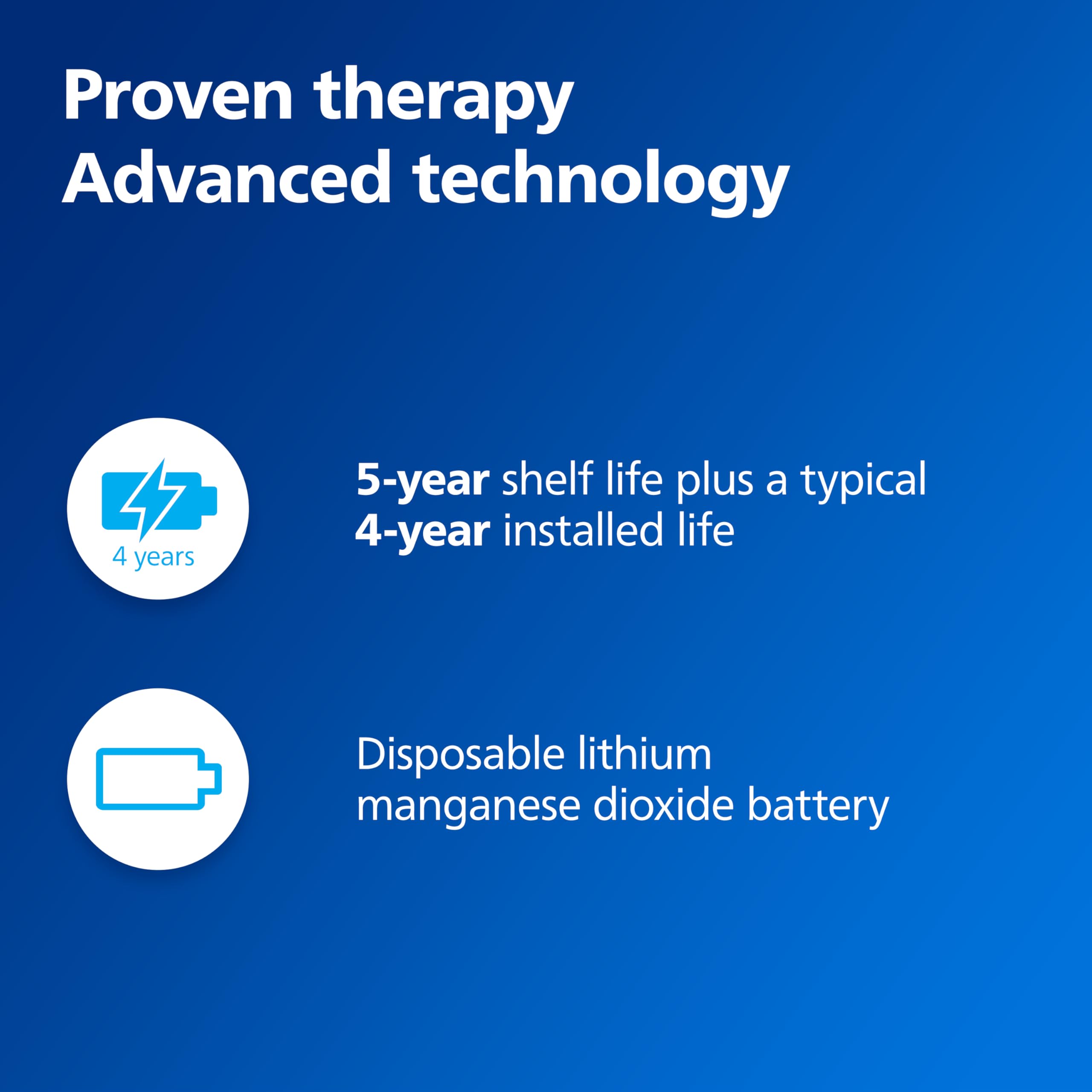 HeartStart battery with five-year shelf life supports preparedness.